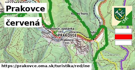 Prakovce Turistické trasy červená iná