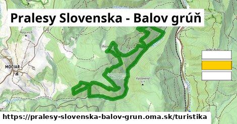 Pralesy Slovenska - Balov grúň Turistické trasy  