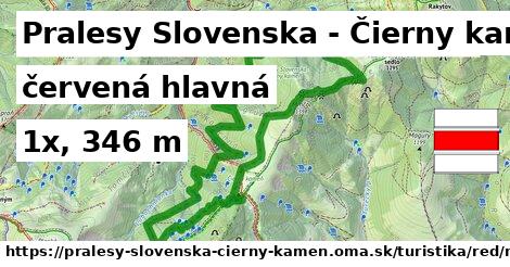 Pralesy Slovenska - Čierny kameň Turistické trasy červená hlavná