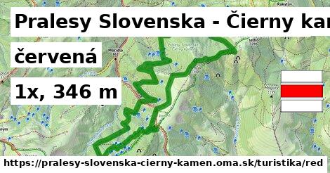 Pralesy Slovenska - Čierny kameň Turistické trasy červená 