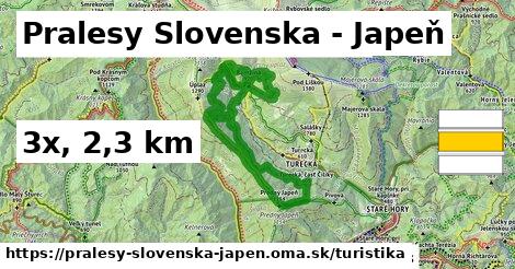 Pralesy Slovenska - Japeň Turistické trasy  