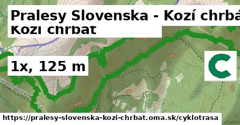 Pralesy Slovenska - Kozí chrbát Cyklotrasy  