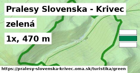 Pralesy Slovenska - Krivec Turistické trasy zelená 