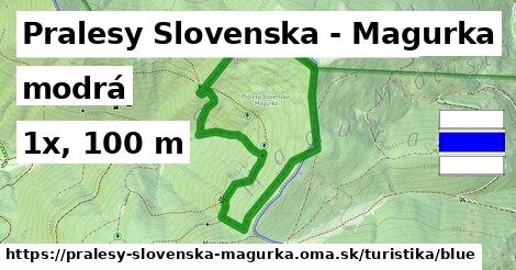Pralesy Slovenska - Magurka Turistické trasy modrá 