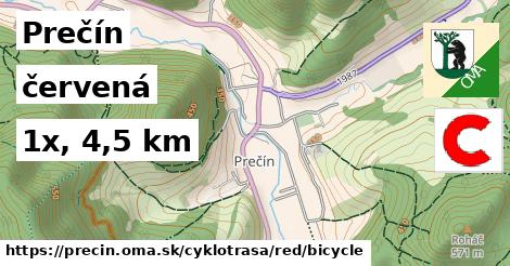 Prečín Cyklotrasy červená bicycle