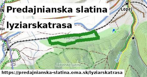 Predajnianska slatina Lyžiarske trasy  