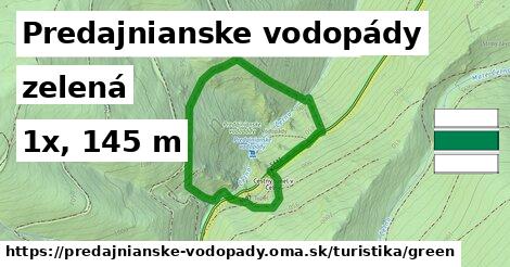 Predajnianske vodopády Turistické trasy zelená 