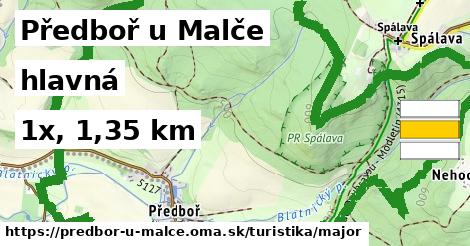 Předboř u Malče Turistické trasy hlavná 