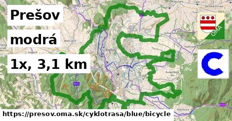 Prešov Cyklotrasy modrá bicycle