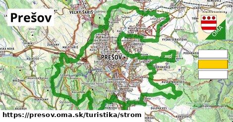 Prešov Turistické trasy strom 