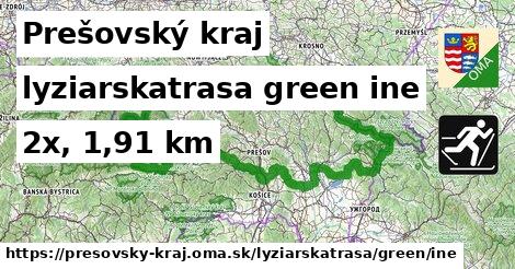 Prešovský kraj Lyžiarske trasy zelená iná