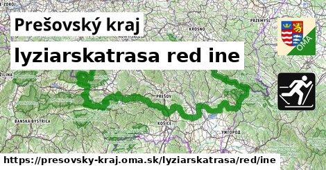 Prešovský kraj Lyžiarske trasy červená iná