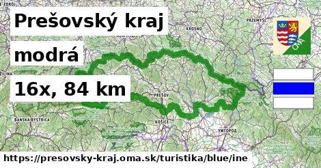 Prešovský kraj Turistické trasy modrá iná