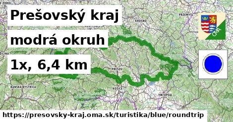 Prešovský kraj Turistické trasy modrá okruh