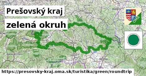 Prešovský kraj Turistické trasy zelená okruh