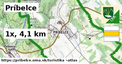 Príbelce Turistické trasy  