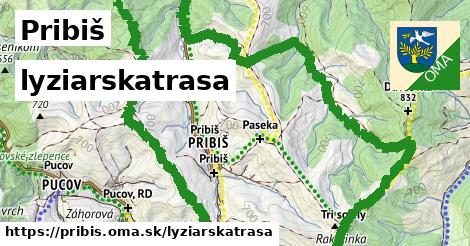 Pribiš Lyžiarske trasy  