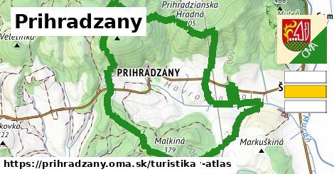 Prihradzany Turistické trasy  