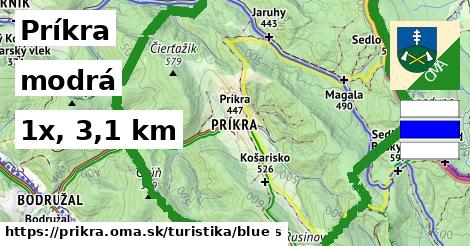 Príkra Turistické trasy modrá 