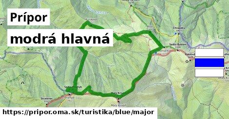 Prípor Turistické trasy modrá hlavná