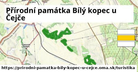 Přírodní památka Bílý kopec u Čejče Turistické trasy  