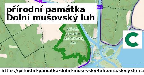 přírodní památka Dolní mušovský luh Cyklotrasy  