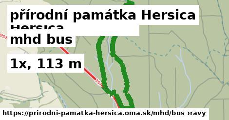 přírodní památka Hersica Doprava bus 