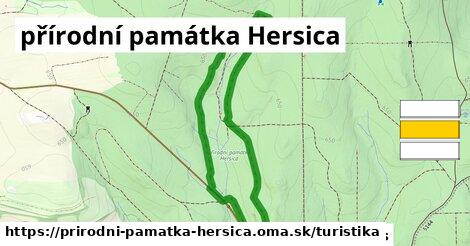 přírodní památka Hersica Turistické trasy  