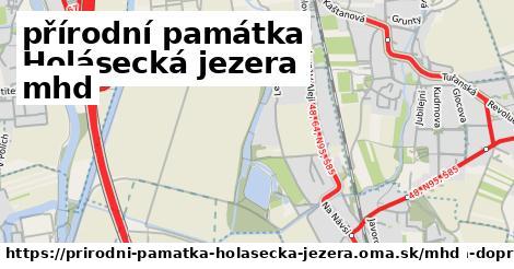 přírodní památka Holásecká jezera Doprava  