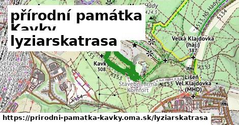 přírodní památka Kavky Lyžiarske trasy  