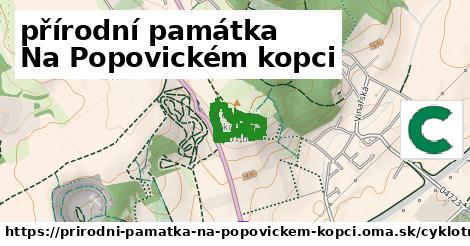 přírodní památka Na Popovickém kopci Cyklotrasy  