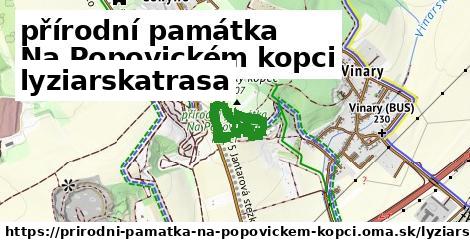 přírodní památka Na Popovickém kopci Lyžiarske trasy  