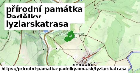 přírodní památka Padělky Lyžiarske trasy  