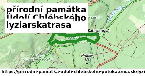 přírodní památka Údolí Chlébského potoka Lyžiarske trasy  