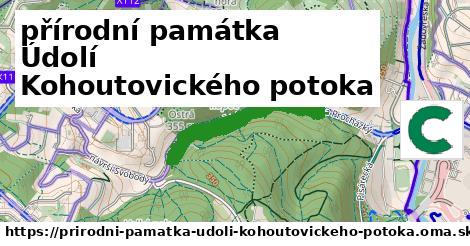 přírodní památka Údolí Kohoutovického potoka Cyklotrasy  