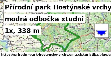 Přírodní park Hostýnské vrchy Turistické trasy modrá odbočka xtudni