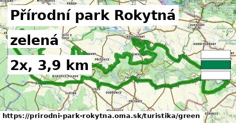 Přírodní park Rokytná Turistické trasy zelená 