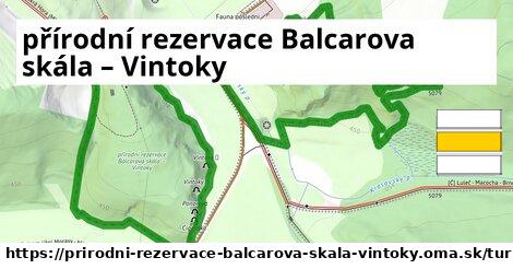 přírodní rezervace Balcarova skála – Vintoky Turistické trasy  