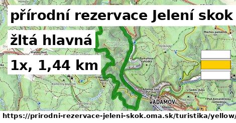 přírodní rezervace Jelení skok Turistické trasy žltá hlavná