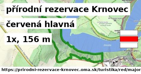 přírodní rezervace Krnovec Turistické trasy červená hlavná