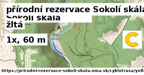 přírodní rezervace Sokolí skála Cyklotrasy žltá bicycle
