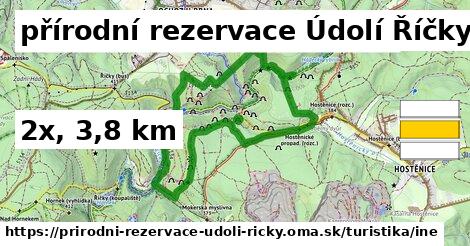 přírodní rezervace Údolí Říčky Turistické trasy iná 