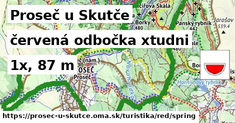 Proseč u Skutče Turistické trasy červená odbočka xtudni