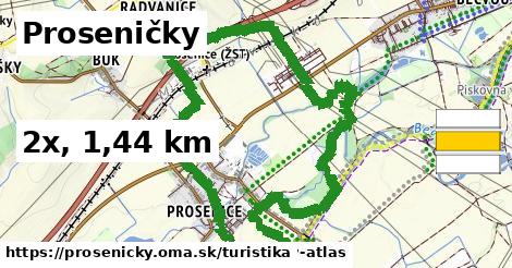 Proseničky Turistické trasy  