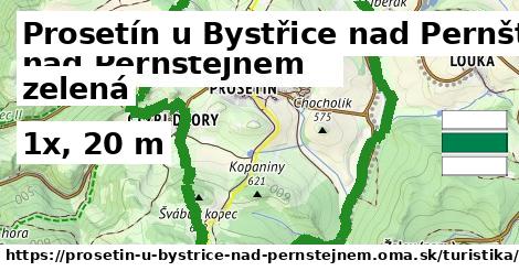 Prosetín u Bystřice nad Pernštejnem Turistické trasy zelená iná