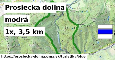 Prosiecka dolina Turistické trasy modrá 