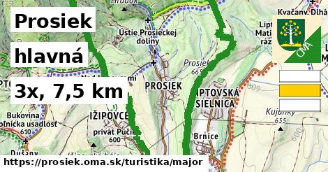 Prosiek Turistické trasy hlavná 