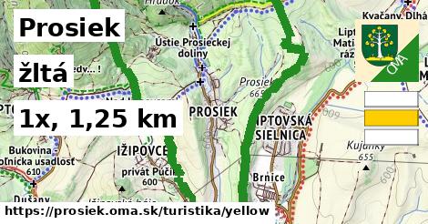 Prosiek Turistické trasy žltá 