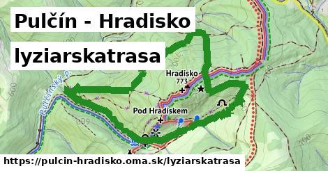Pulčín - Hradisko Lyžiarske trasy  