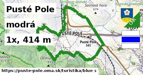 Pusté Pole Turistické trasy modrá 